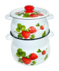 Набор посуды эмаль Сибирские товары "Летняя ягода" N10B56, 2предмета (кастрюли сфер. 4л; 5.5л)